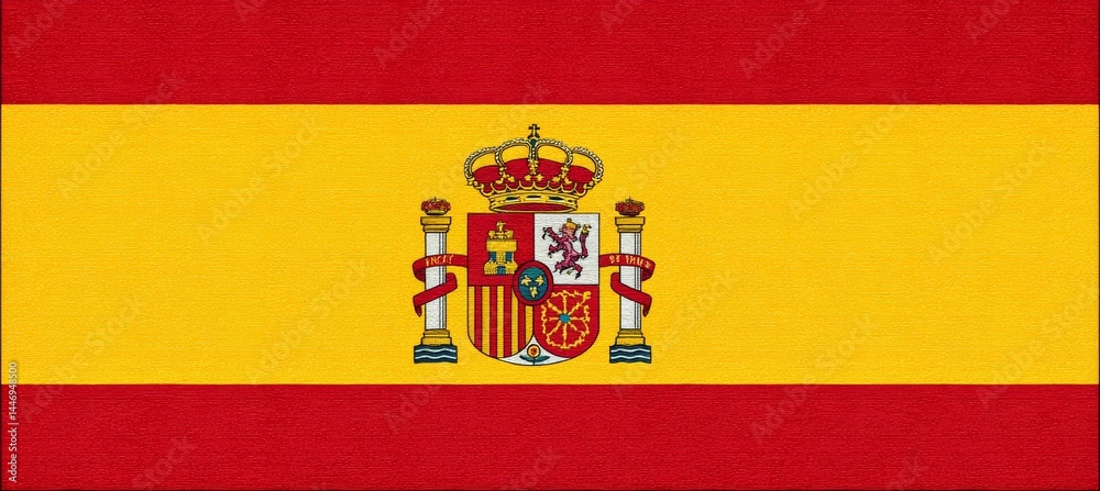 Spain flag. Country independence day concept. Generative AI technology.