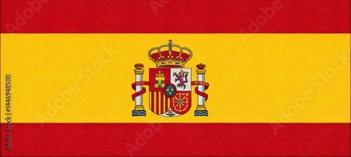 Obraz na płótnie Spain flag. Country independence day concept. Generative AI technology.
w salonie