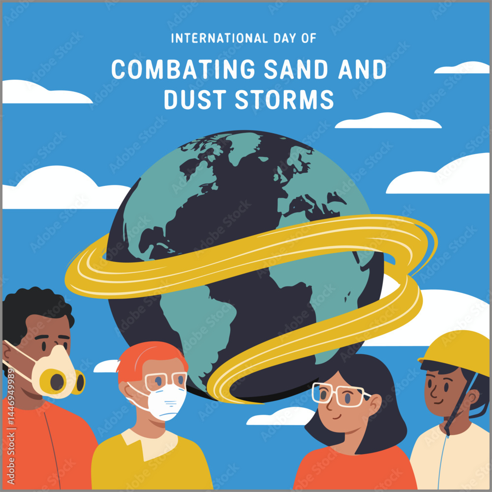 Highlight global action against sand and dust storms, protecting health and environment together.