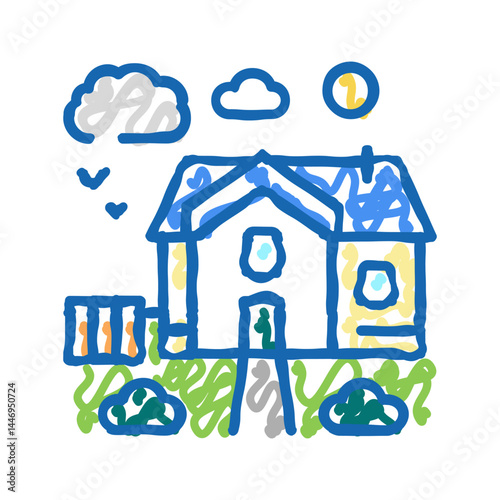 urban area icon doodle illustration