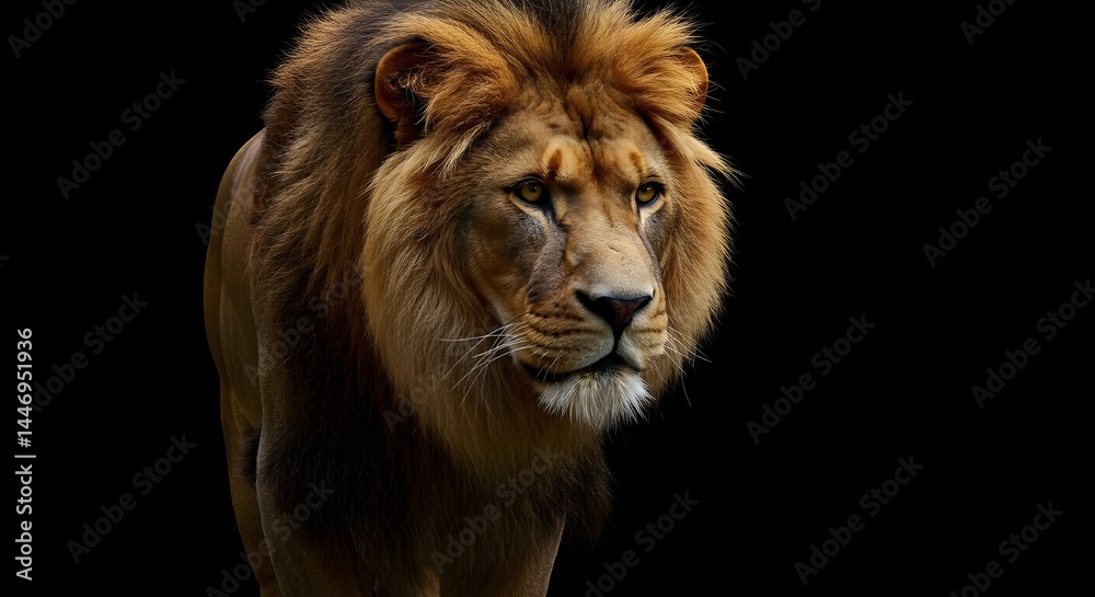 Fototapeta premium lion in the dark