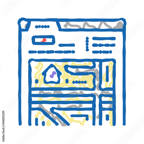 location of area icon doodle illustration