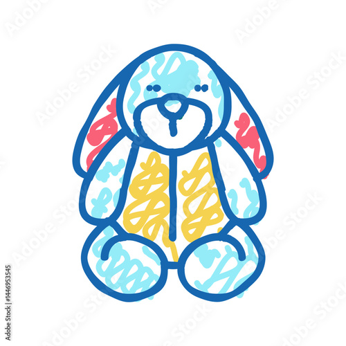 plush toys icon doodle illustration