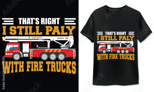Brave firefighter vintage t-shirt design

