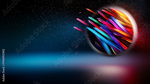 Colorful abstract sphere