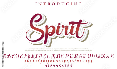 Spirit Font Stylish brush painted an uppercase vector letters, alphabet, typeface