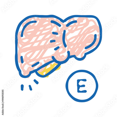 type e hepatitis icon doodle illustration