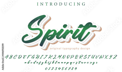 Spirit Font Stylish brush painted an uppercase vector letters, alphabet, typeface