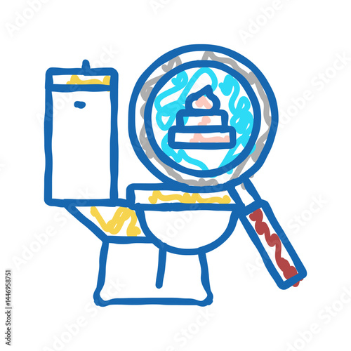 pale stool hepatitis icon doodle illustration