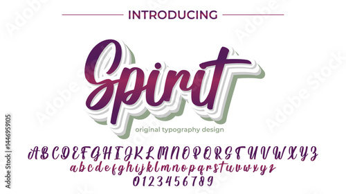 Spirit Font Stylish brush painted an uppercase vector letters, alphabet, typeface