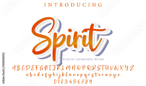 Spirit Font Stylish brush painted an uppercase vector letters, alphabet, typeface