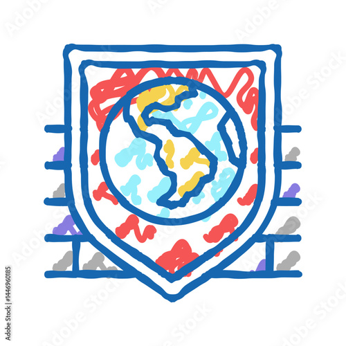 safety, security and well being social problem icon doodle illustration