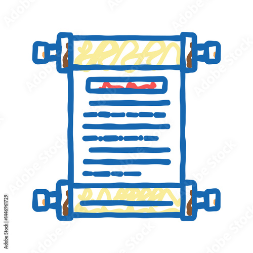 history scroll ancient greece icon doodle illustration