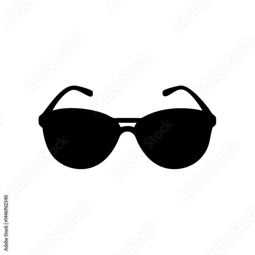 Stylish Black Sunglasses Icon Flat Design Vector Illustration Graphic