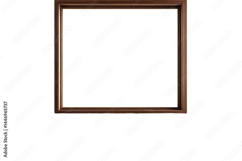 Empty Wooden Picture Frame Isolated Background Illustration Empty Wooden Picture Frame Isolated Background Illustration