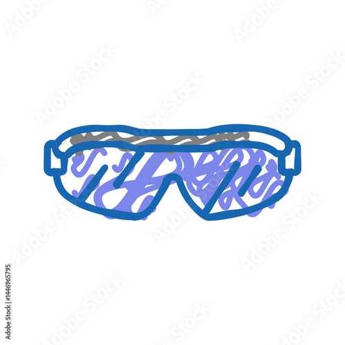 sunglasses golf player accessory icon doodle illustration