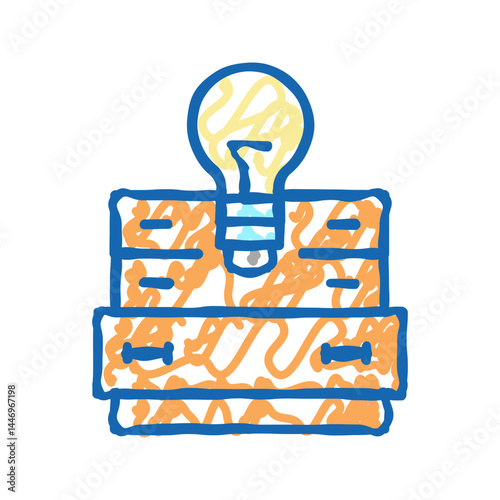searching idea icon doodle illustration