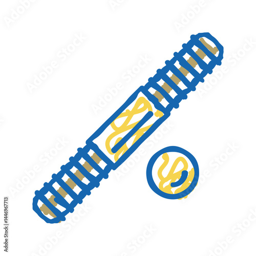 set stud bolt icon doodle illustration