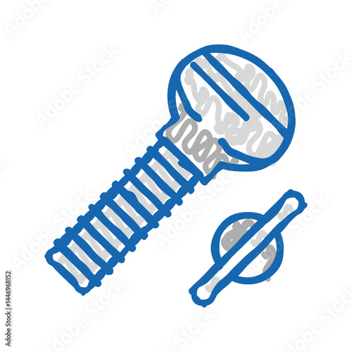 thumb screw icon doodle illustration