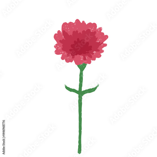 母の日に贈るカーネーションの手描き風イラスト