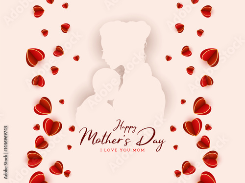 Happy Mother's Day celebration joyful greeting card design