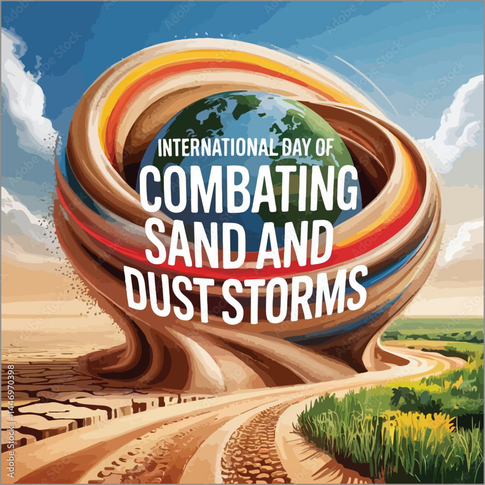 Highlight global action against sand and dust storms, protecting health and environment together.