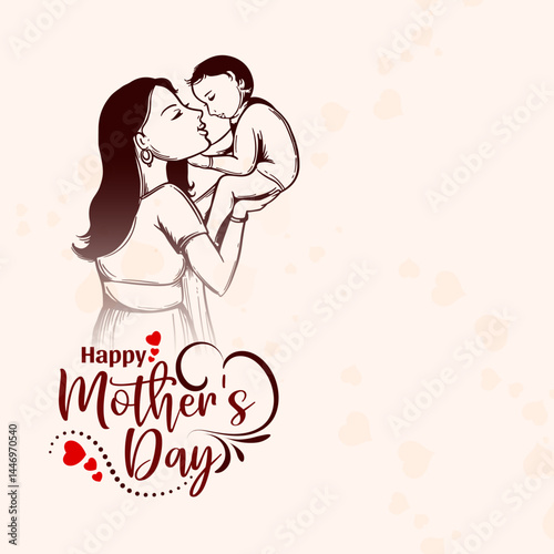 Happy Mother's Day celebration modern background design