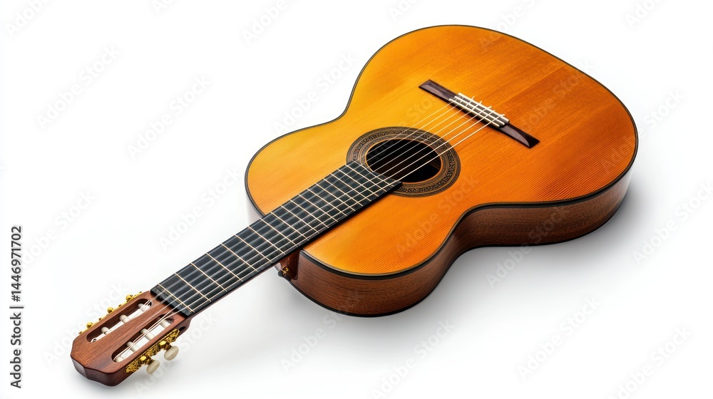 Fototapeta premium Classical guitar isolated on white background