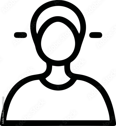 Stylized avatar figure with head covering