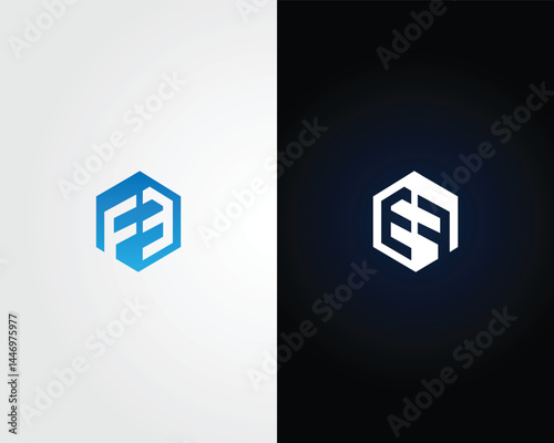 Letter FE or EF Abstract Logo Design Minimalist Modern Vector Template.