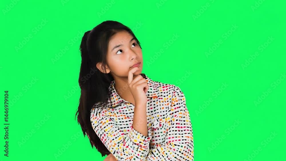 Introspective Contemplation: A young girl is deep in thought, lost in contemplation, as she gazes upwards with a touch of curiosity and wonder. Introspective Contemplation: A young girl is deep in thought, lost in contemplation, as she gazes upwards with a touch of curiosity and wonder.