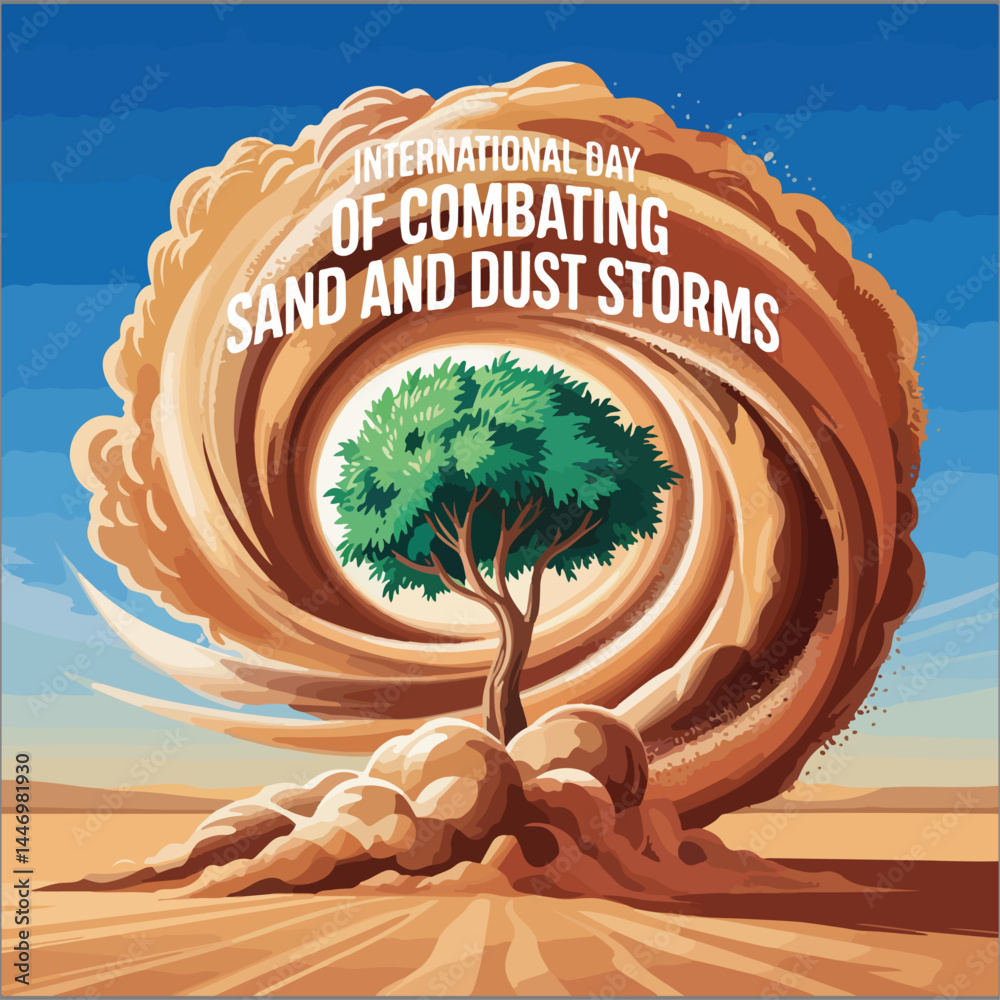Highlight global action against sand and dust storms, protecting health and environment together.