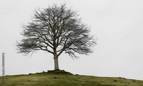 tree in the fog