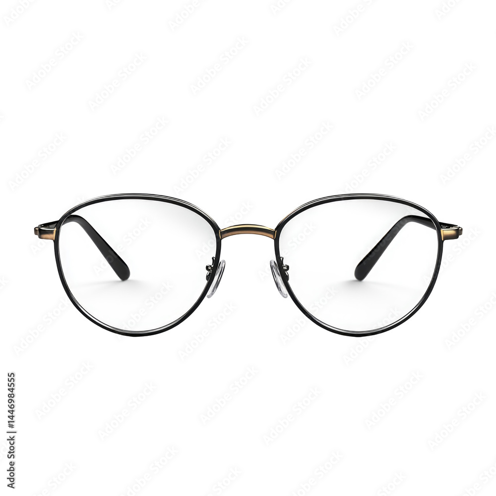 Fototapeta premium Luxury Eyeglasses With Titanium Frame isolated on a transparent background
