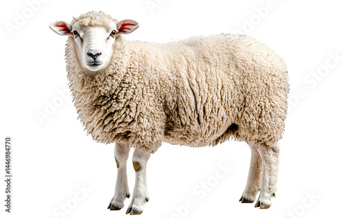 A sheep isolated on a transparent background