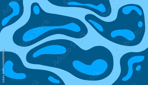 Abstract background seamless pattern with blob shapes and texture. Modern graphic print with liquid organic shapes, bright paint splashes and spots. Trendy summer pattern, vector illustration 