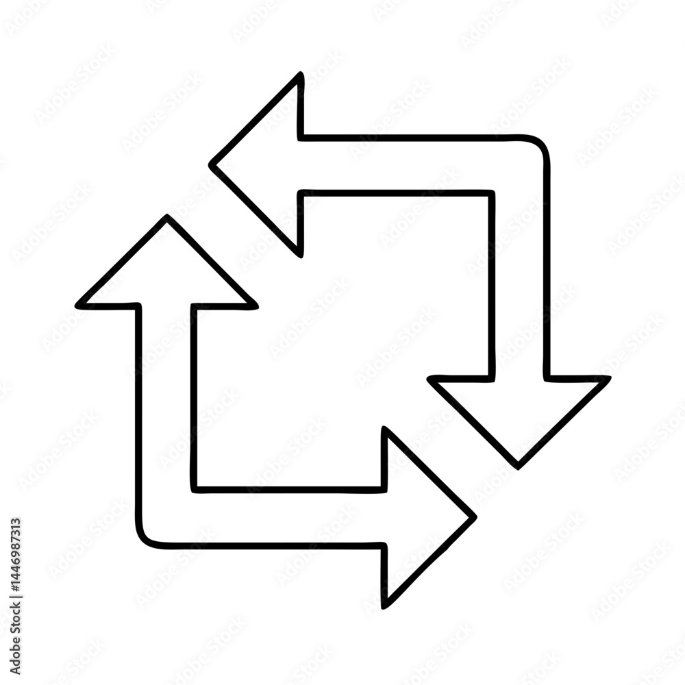 flow arrows icon, flow arrows line art - simple line art of flow arrows, perfect for flow arrows logos and icons flow arrows icon, flow arrows line art - simple line art of flow arrows, perfect for flow arrows logos and icons