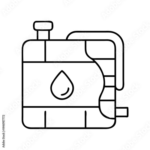 fuel tank icon, fuel tank line art - simple line art of fuel tank, perfect for fuel tank logos and icons