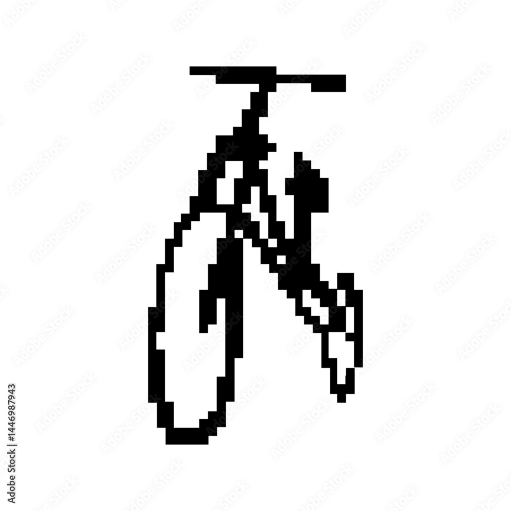 Fototapeta premium pixelate bicycle icon
