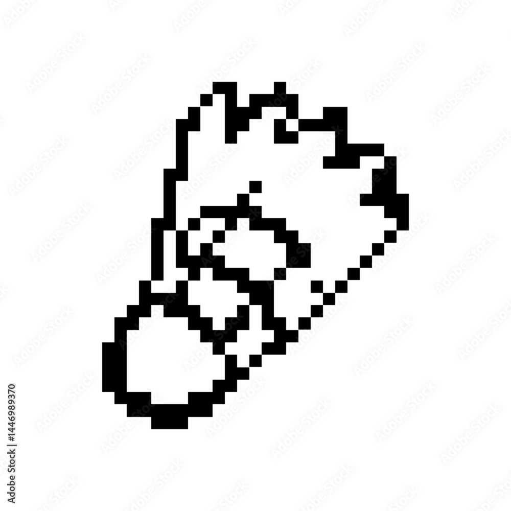Fototapeta premium pixel badminton ball icon
