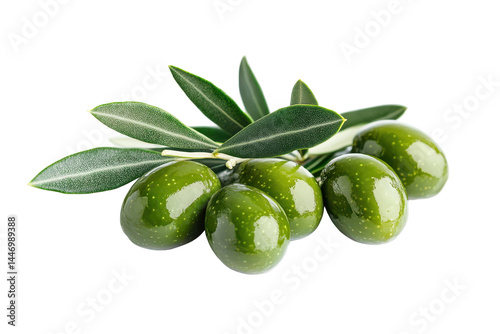 Wallpaper Mural Group of glossy, green olives, set against a dark background, showing their vibrant color and natural beauty. Torontodigital.ca