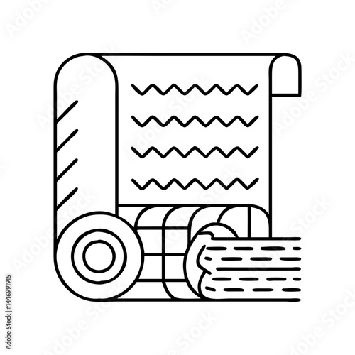 insulation material icon, insulation material line art - simple line art of insulation material, perfect for insulation material logos and icons