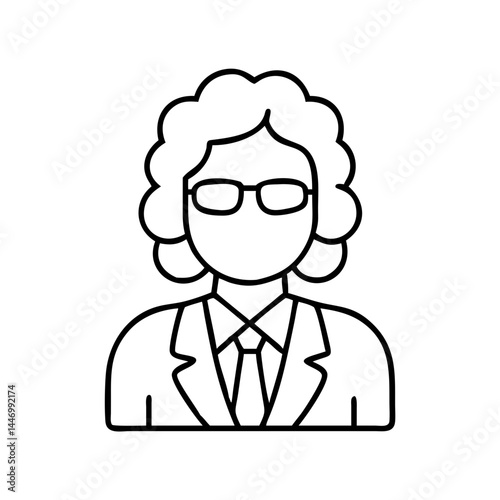 judge icon, judge line art - simple line art of judge, perfect for judge logos and icons