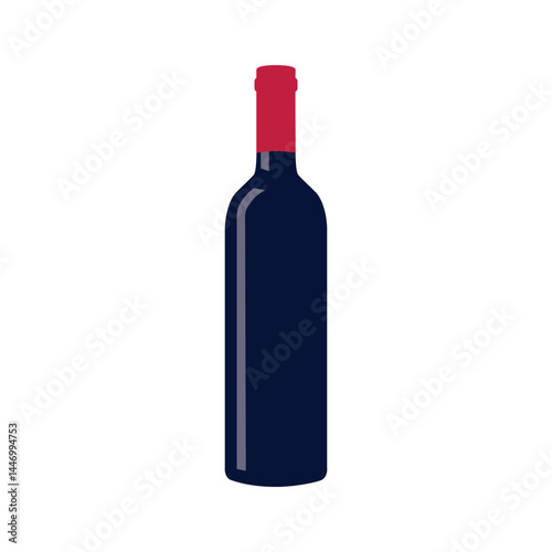 bottle of wine icon. vector illustration