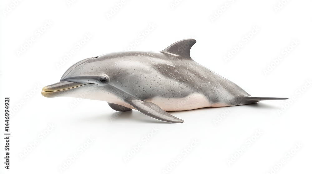 Fototapeta premium Cute dolphin isolated on white background