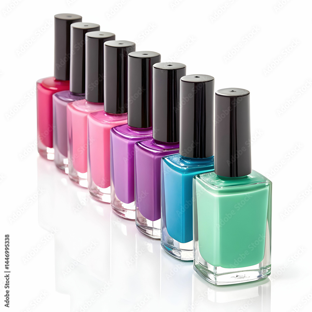 Obraz premium colorful nail polishes isolated on white