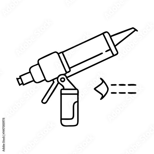 air sealant icon, air sealant line art - simple line art of air sealant, perfect for air sealant logos and icons