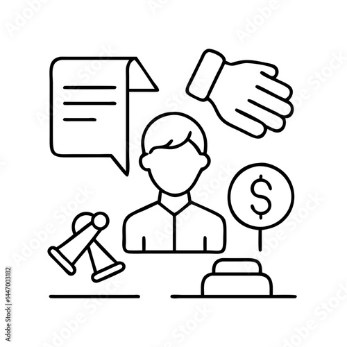appeal icon, appeal line art - simple line art of appeal, perfect for appeal logos and icons