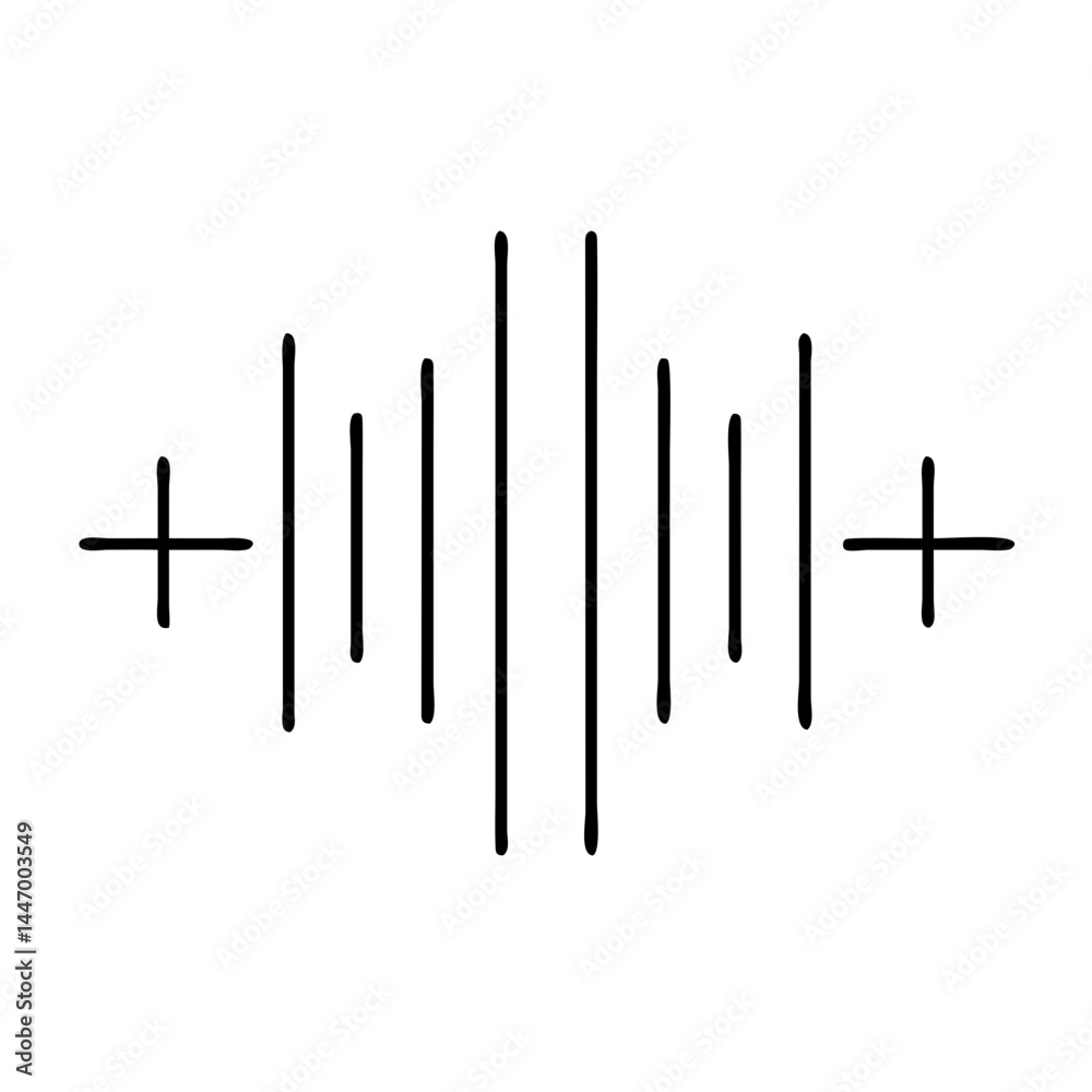 audio waveform icon, audio waveform line art - simple line art of audio waveform, perfect for audio waveform logos and icons audio waveform icon, audio waveform line art - simple line art of audio waveform, perfect for audio waveform logos and icons