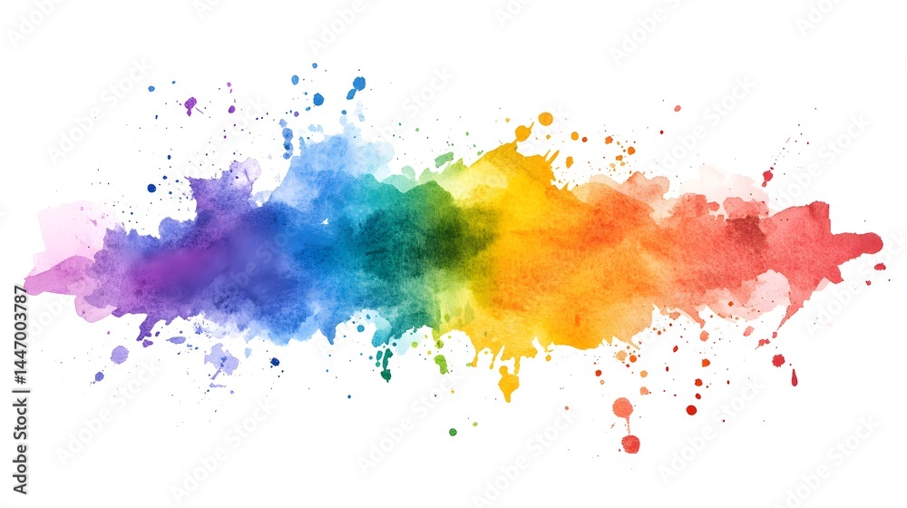 Fototapeta premium colorful watercolor splashes.